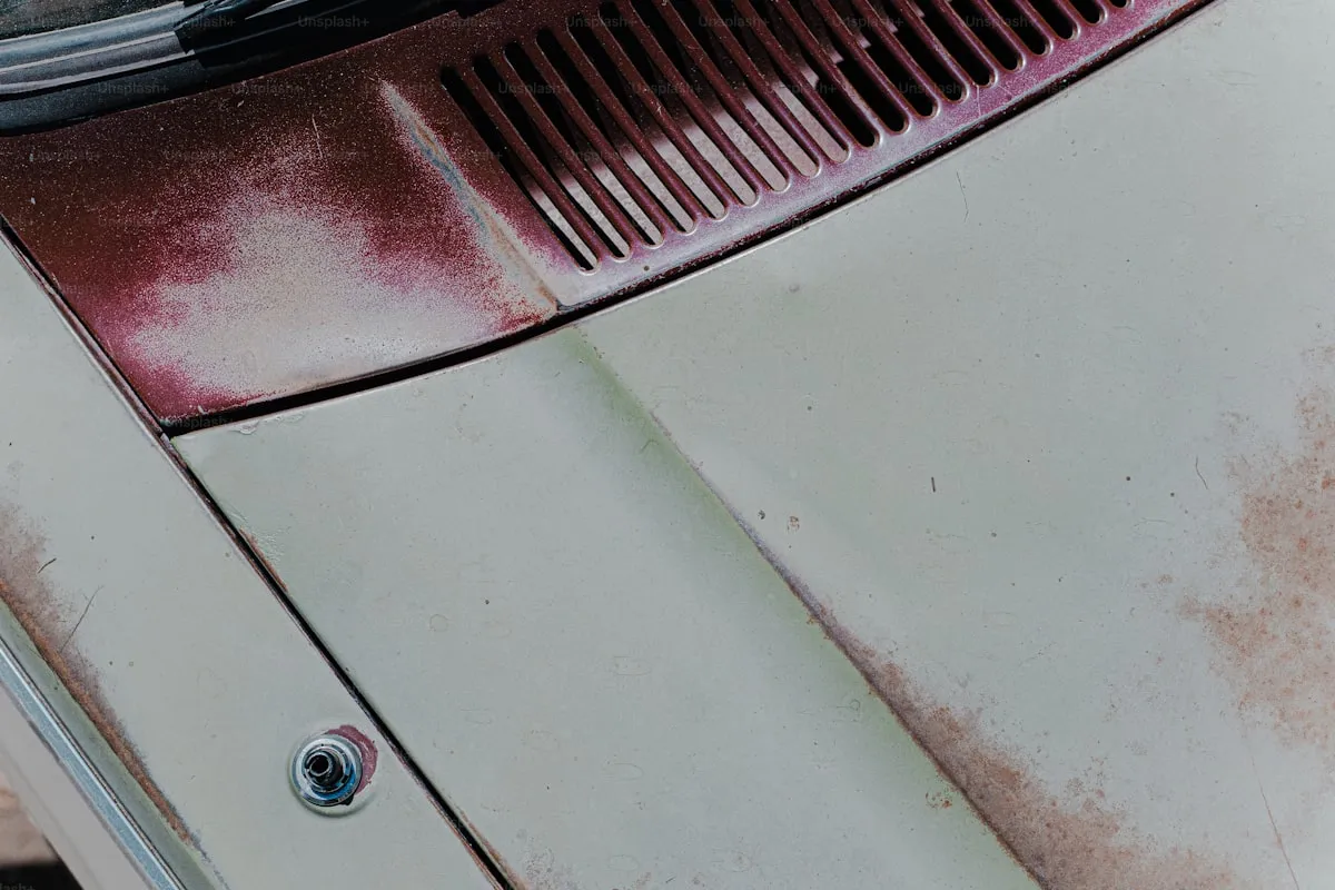 Close-up of paint protection film edge showing proper versus improper installation