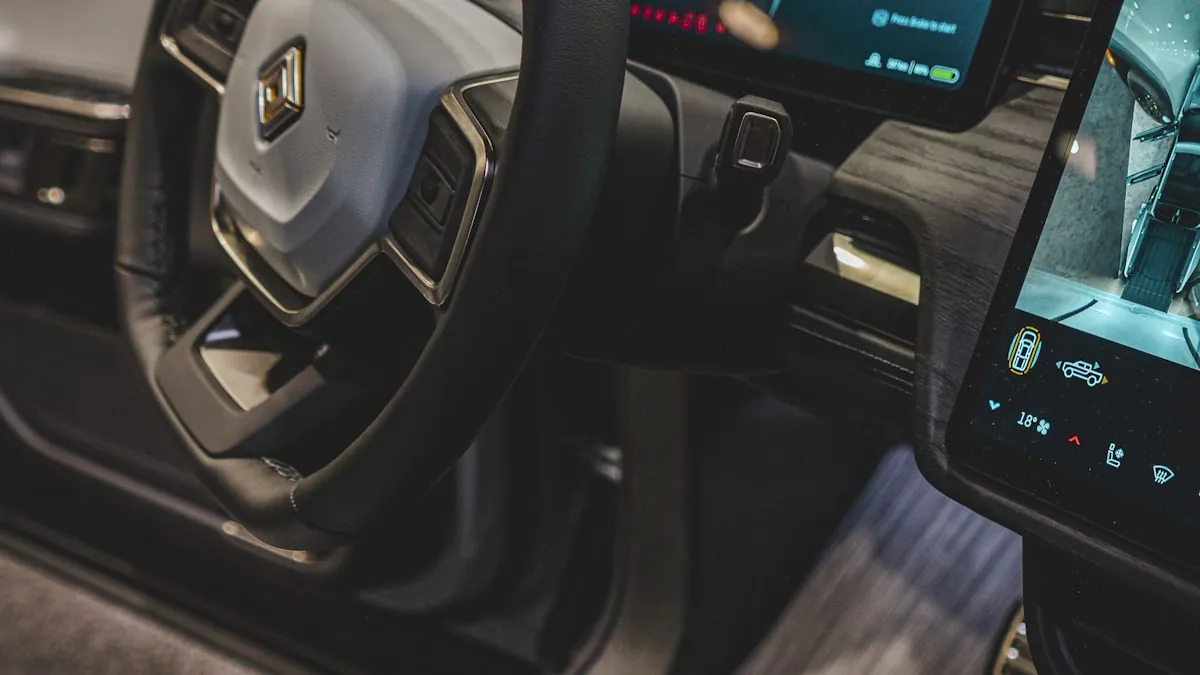 Rivian R1T electric truck with paint protection film installed on the front end